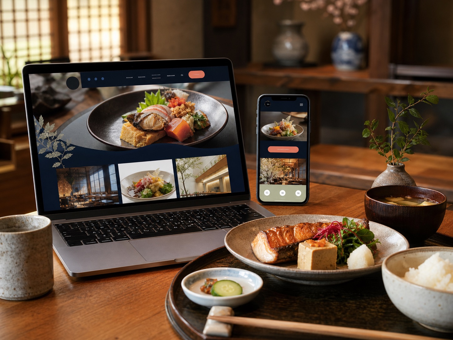飲食店ホームページ制作のイメージ